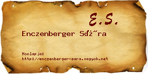 Enczenberger Sára névjegykártya