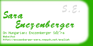 sara enczenberger business card